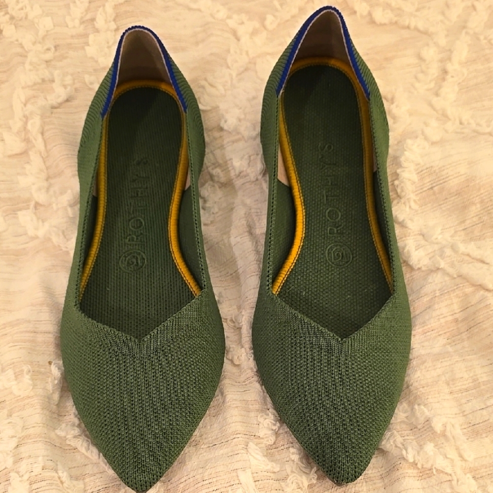 Rothy's Women's Green Flats